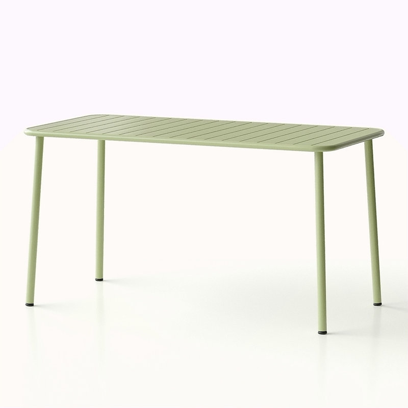 Longue table de salle à manger d'extérieur Villa Courtyard, Vert