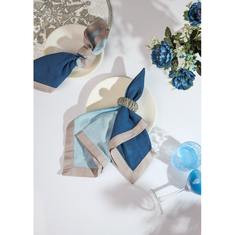 Azure Tide Tie-Dye Napkin Set, Blue
