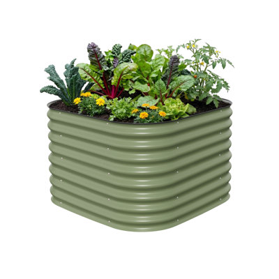 Lit de jardin surélevé modulaire en métal 26 po de hauteur 4 en 1