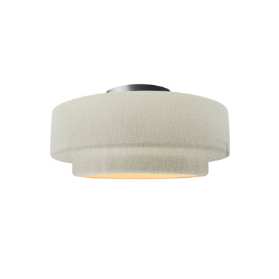Plafonnier semi-encastré en céramique Radiance - ampoule remplaçable