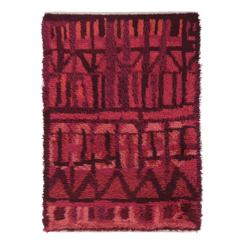 Vintage One-of-a-Kind 4' x 5'6" Hand Knotted Area Rug