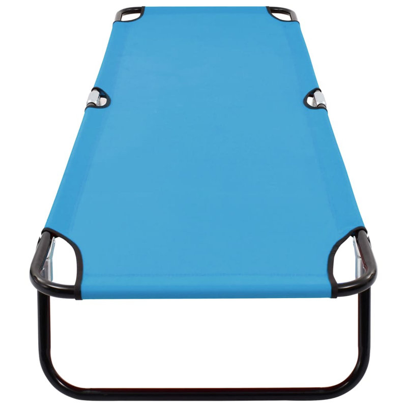 Natchez Folding Sunlounger Outdoor Cot, Blue