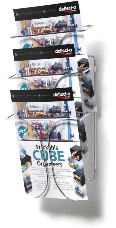Deflecto Europe 24.5cm H Pamplet Rack