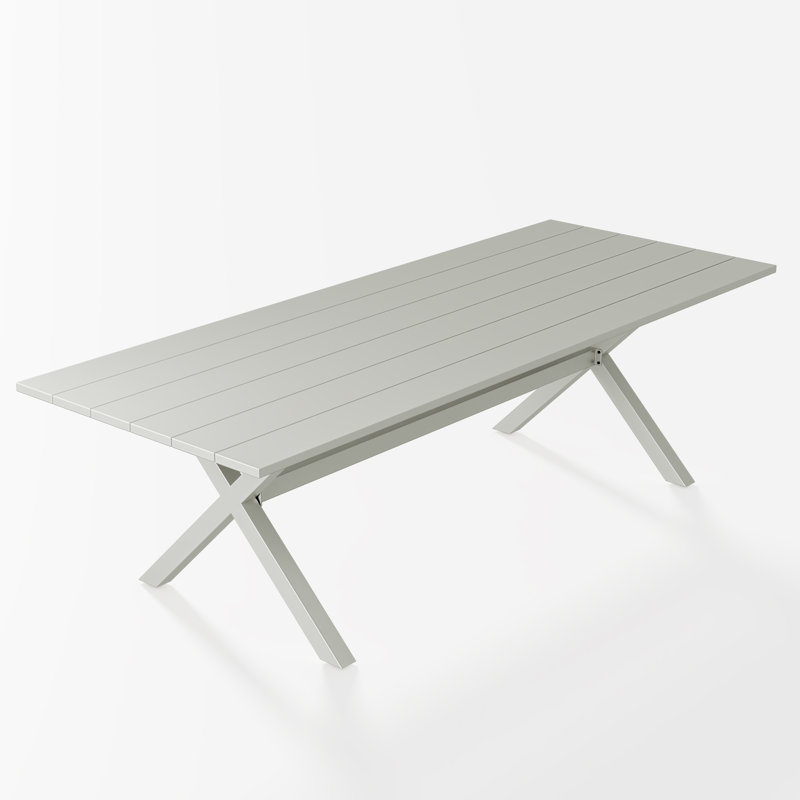 Rectangular Outdoor Dining Table , 249.9cm W 98.3cm D, White