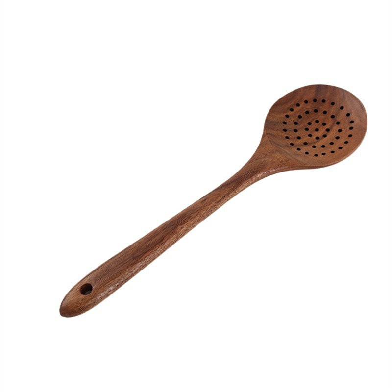14PCS Wood Kitchen Utensil Set With Long Handles - Tongs, Spoon, Spatula For High Heat Cooking