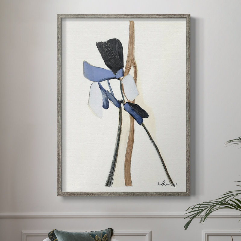 Reproduction encadrée FLORAL Series Dxxiii - bois massif, H 15 po x l 12 po
