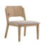Ensemble de 5 chaises de table de salle à manger rectangulaires rembourrées en tissu brun clair-362013114