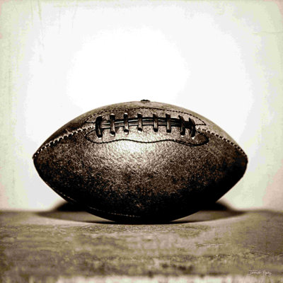 Vintage Football by Jennifer Rigsby - Wrapped Canvas Print