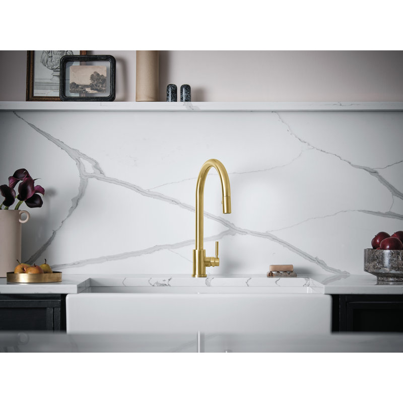 Holborn™ Pull-Down Touchless Single Handle Kitchen Faucet with Accessories, Satin Nickel