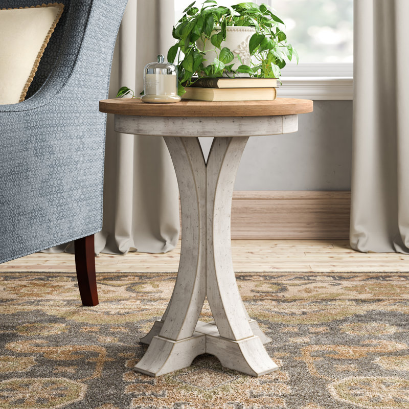 Harlowe Round Pedestal End Table