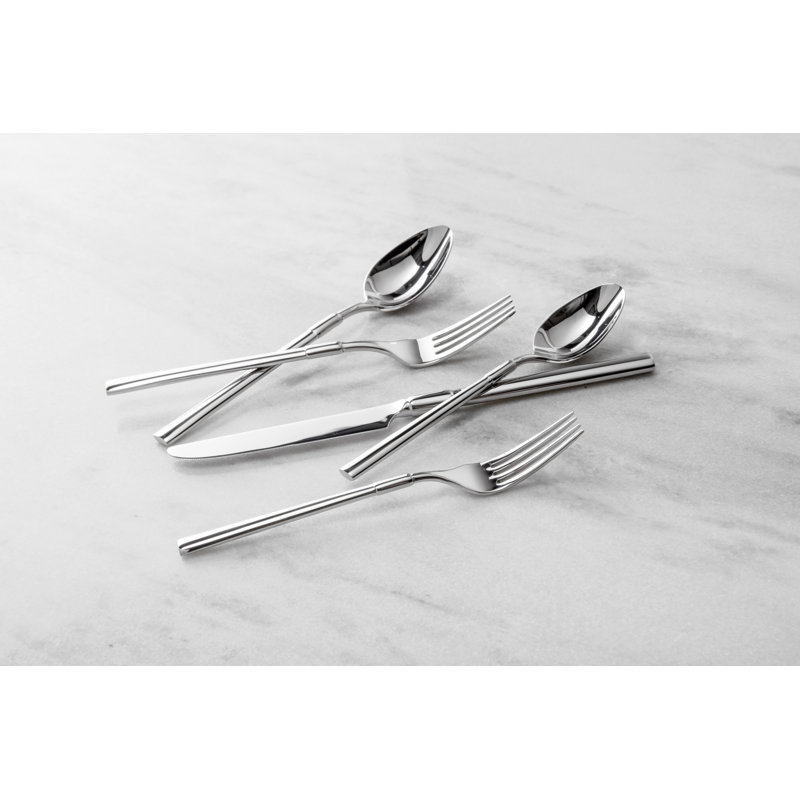 Fortessa Fortessa Viggo 18/0 Stainless Steel, 40 Piece Flatware Set (Service for 8), Satin Silver