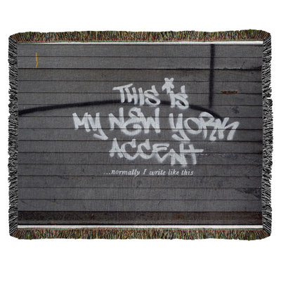 Banksy Graffiti Hand Woven Throw Blanket
