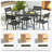 Eidanas 4-Person Outdoor Dining Set with 40.6" Round Dining Table and 4 Stackable Chairs-1388142248