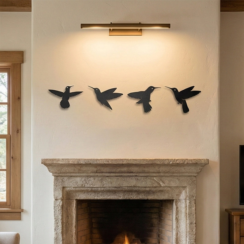 4 Pieces Metal Birds Decorative Wall Decor