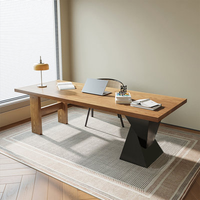 Walnut Rectangular Solid Wood Writing desk