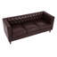 Canapé de 81 pouces moderne en cuir, canapé Chesterfield capitonné à boutons 3 places avec assise profonde, canapé en cuir de polyuréthane pour appartement et bureau-339092900