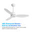 Ventilateur de plafond 42 pouces 3 pales ABS intérieur et extérieur avec moteur à courant continu à télécommande-516396929-517780905