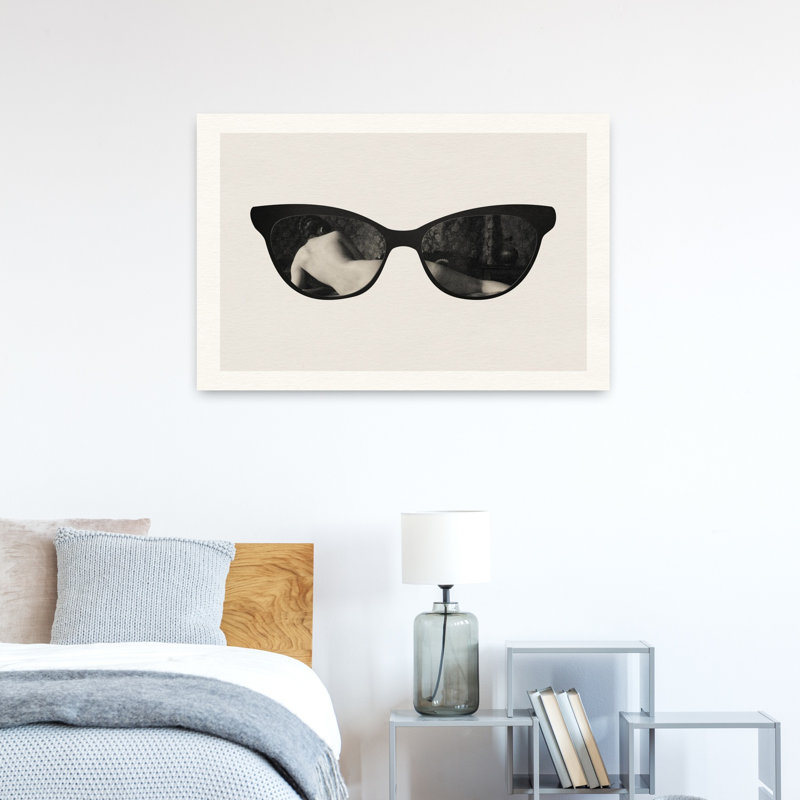 Intimate Cat-Eye Reflection Classic Elegant Retro Wall Art Print 1 Piece Wrapped Canvas Wall Art, 60.96cm H x 91.44cm W