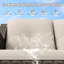 Ensemble de patio extérieur en osier pour 4 personnes avec causeuse, chaises, table basse noire et coussin beige-1636650324