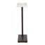 Table d'appoint en fer foncé foncé avec plateau rectangulaire en marbre blanc H 24 po x P 6 po x l 12 po
