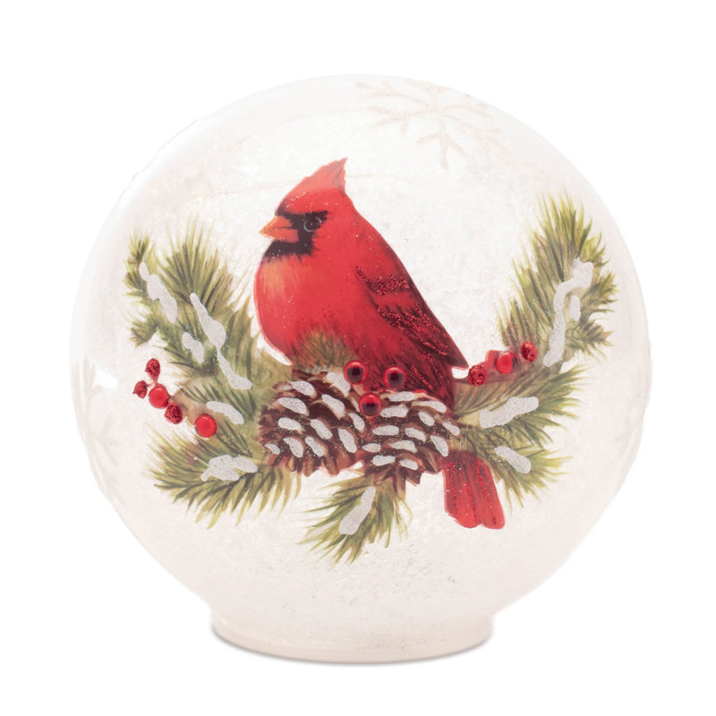 Globe de pin à DEL cardinal