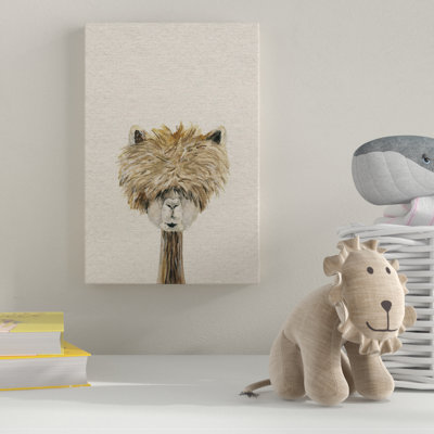 «Bushy Haired Llama IV», reproduction sur toile tendue
