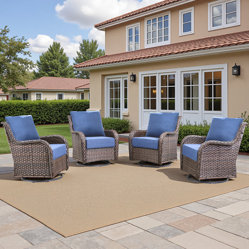 Outdoor Cushions For Patio Furniture,Outdoor Seat Cushion Set 24 X 24 X 6 Inch,Waterproof & Fade Resistant Outdoor Chair Cushions,Deep Patio Chair Cushion With Removable Cover