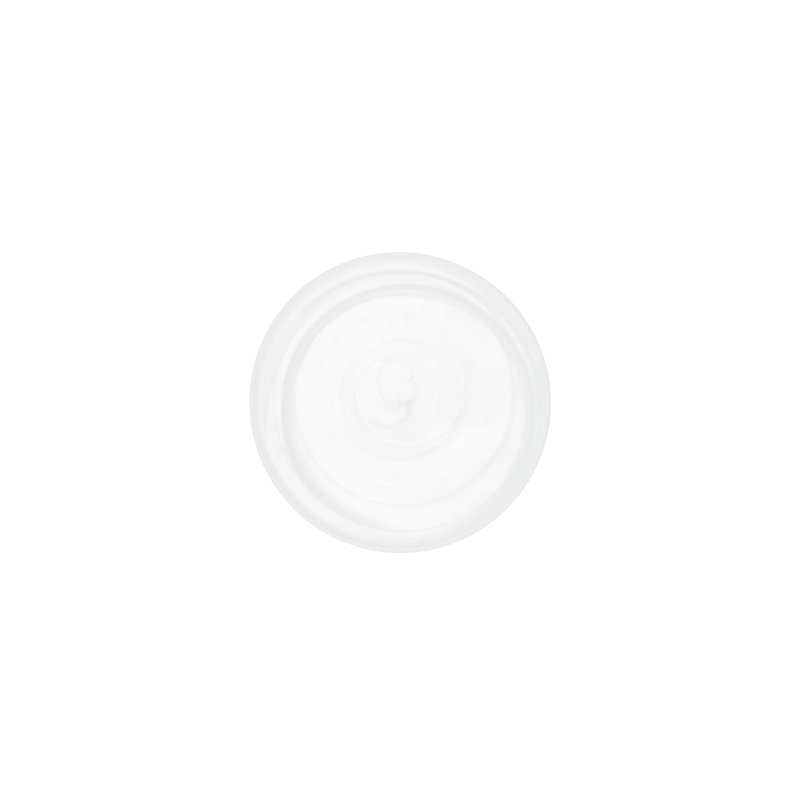 White Round Glass Bread and Butter Plates, Set of Four