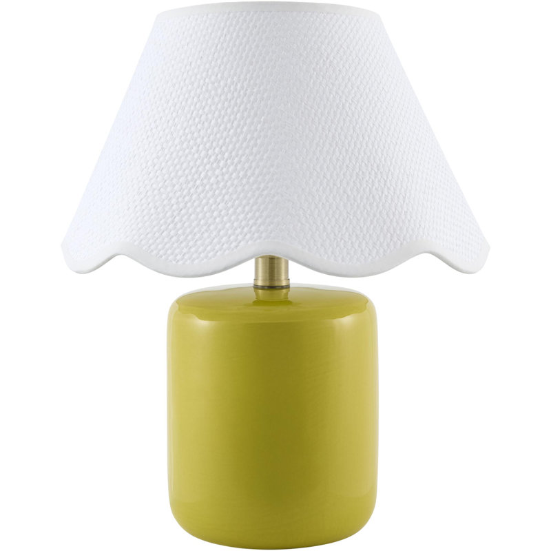 Wrightstown Table Lamp, Grass Green, White