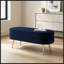 Banc de rangement ovale avec pieds en métal-1279409476