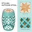 Table d'appoint ronde 12 "pour le patio, tabouret de pieds extérieur, table d'appoint en mosaïque de jardin, support pour plante, bleu