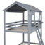 Lit superposé en bois massif gris avec garde-corps-118036339-118036340