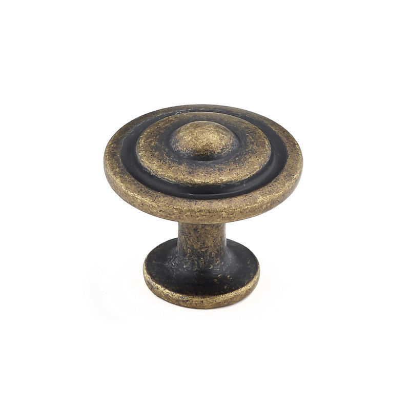Expression 1 1/4" Diameter Round Knob, Burnished Brass