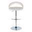 Tabouret de bar réglable en métal et velours avec repose-pieds arrondi en T - ensemble de 2-125535850-125535854