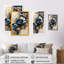 «Blue and Gold Floral Bunch III», art mural floral grand-1036137236-1036137241