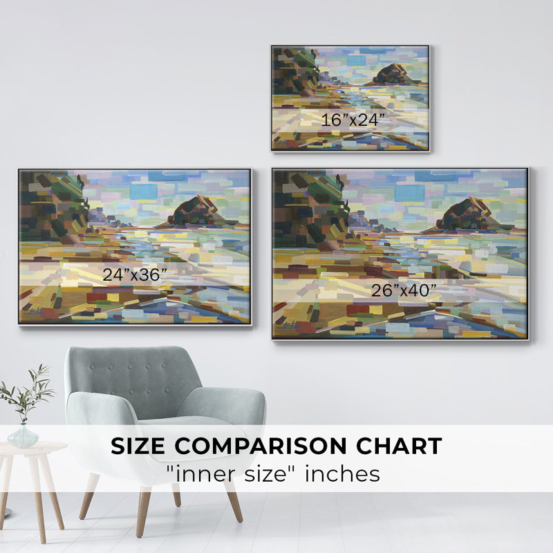 Best Coast, reproduction d'art sur toile encadrée, H 27 po x l 41 po x P 2 po, Toile encadrée flottée blanche