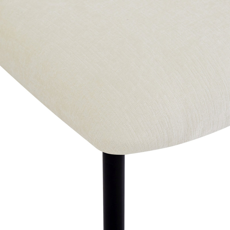 Ensemble de 2 chaises rembourrées, chaises d'appoint et chaises de salle à manger avec pieds en métal
