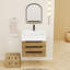 Finition du meuble-lavabo mural simple 24 po Jessica: noir lustré-72495716