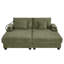 Modern Chaise Sofa 75.5" Chaise Lounge Sofa Loveseat Sofa Sleeper Sofa With Adjustable Backrest, Cup Holders , Phone Holder And Storage Compartments For Living Room-1337610080