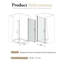 Porte de douche pivotante l 24 po x H 72 po