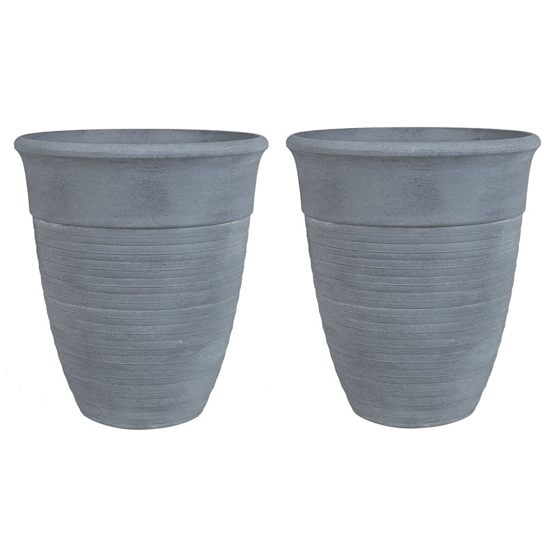 Cyane Pot Planter, Grey, 49cm H x 43cm W x 43cm D