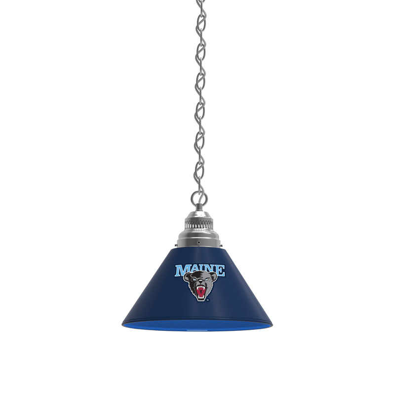 1 - Light Single Pendant, Chrome, Maine Black Bears