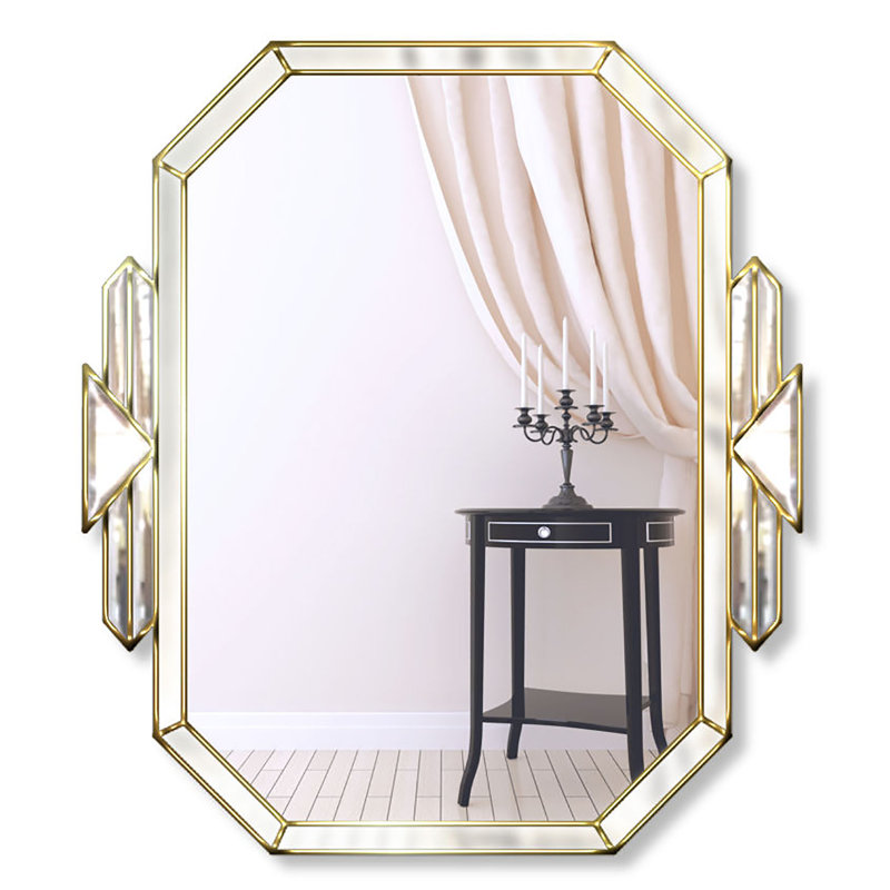 Jaquelin Flat Wall Mirror, Gold