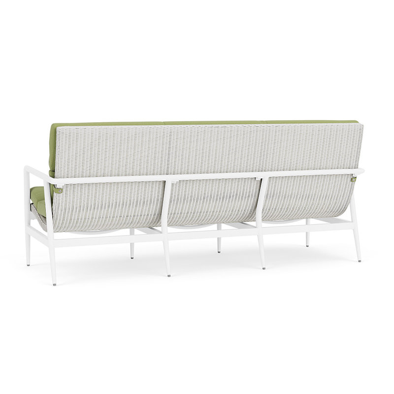 Cascade Outdoor 3 - Seat Patio Sofa, Unearth Spring, Matte White