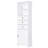 White Tall Storage Cabinet With 3 Drawers And Adjustable Shelves For Bathroom, Study, Office And Interior, MDF Board With Painted Finish-1723884737