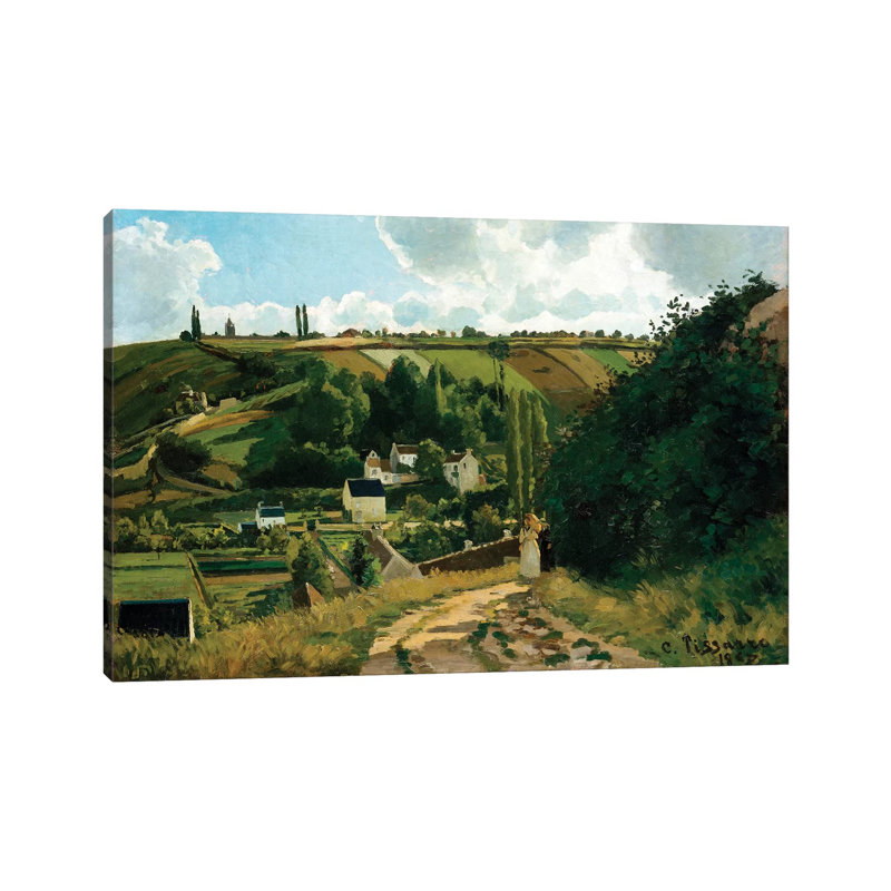 Jalais, Hill, Pontoise by Camille Pissarro - 1 Piece Wrapped Canvas Panoramic Painting, 30.48 cm H x 45.72 cm W