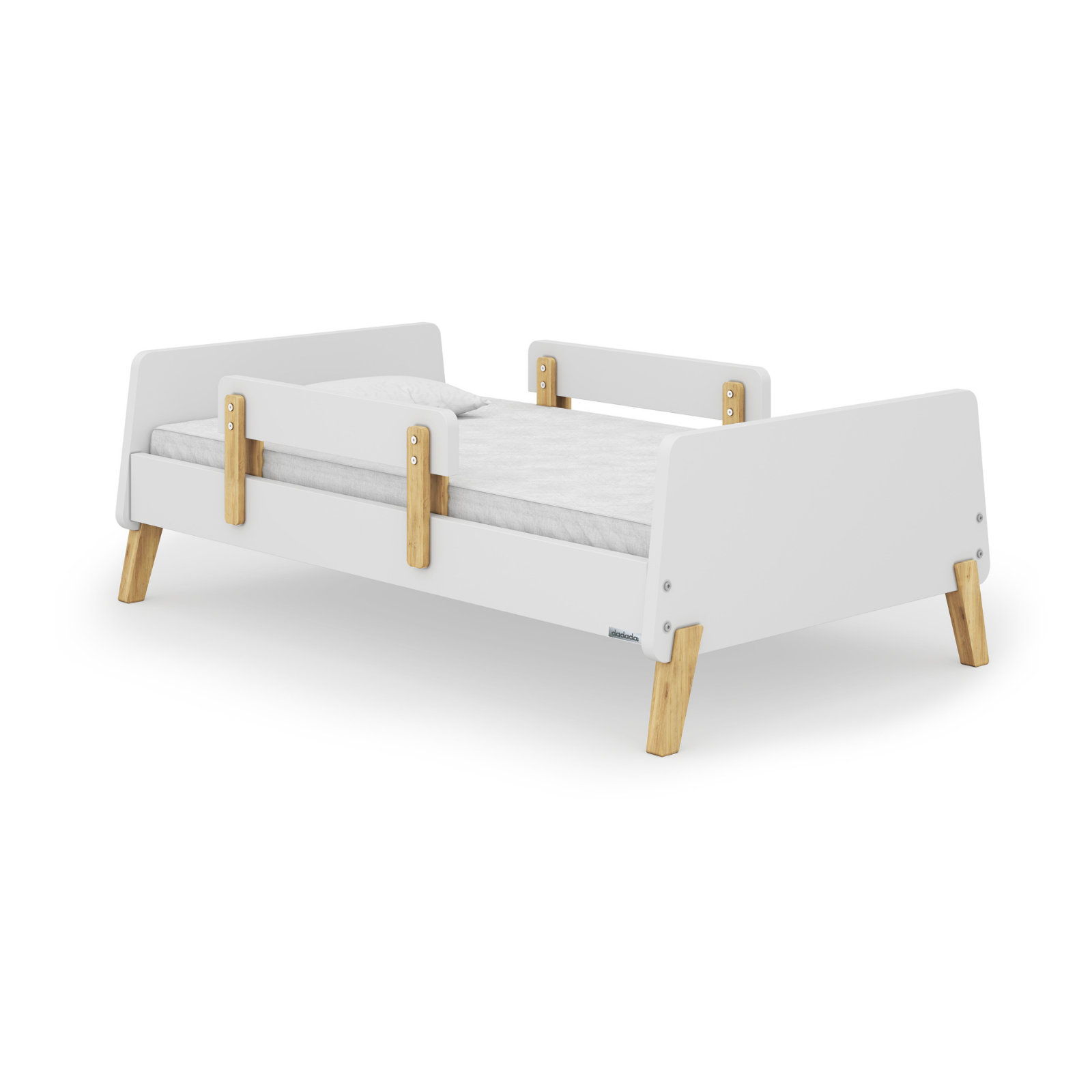 Muse Toddler Bed, White/Natural