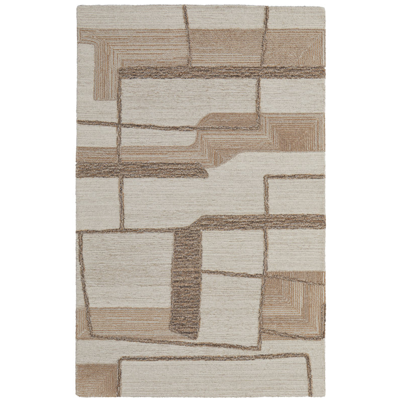 Jennae Performance Wool Abstract Indoor Rug, Rectangle 3'6" x 5'6"
