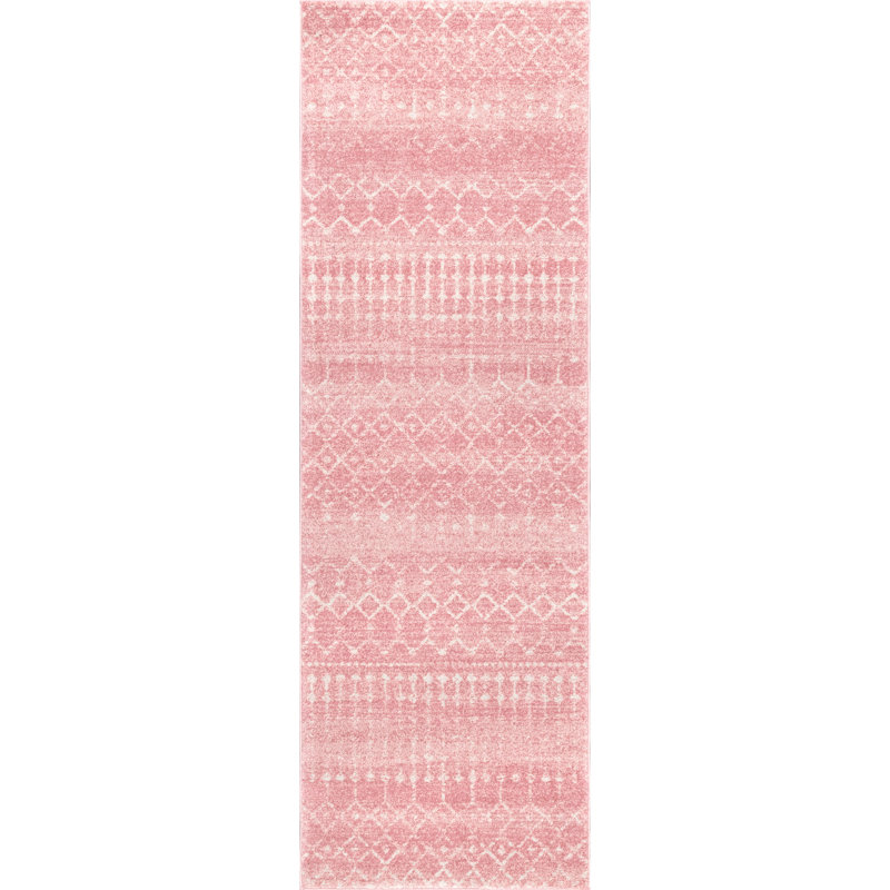Merillat Moroccan Performance Pink Rug, Runner 2'6" x 6'
