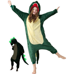 Pyjama de dinosaure adulte, vêtements de nuit d'Halloween lumineux